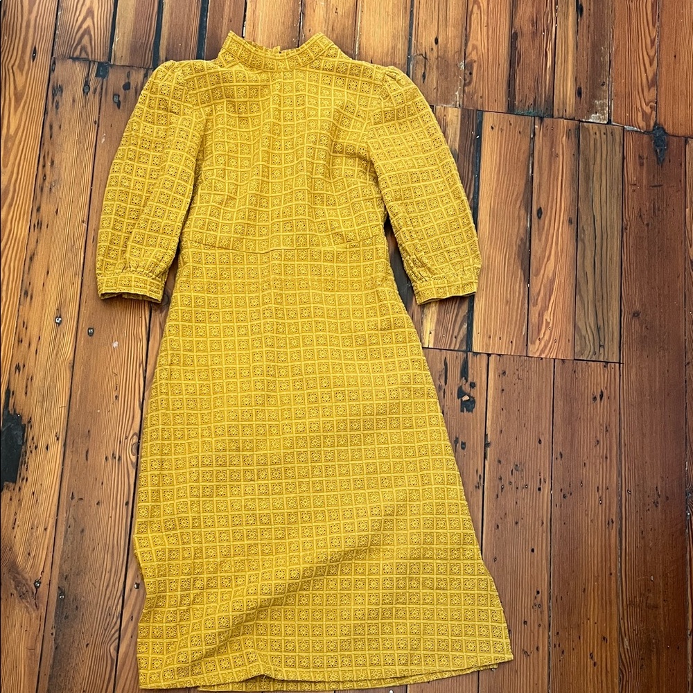 Brocade Yellow Women's Dress